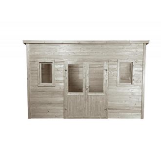 Foresta Caseta De Jard&iacute;n De Madera 380x380 Cm - Espesor De Pared 28 Mm - Techo De Acero Galvanizado - Ventanas De Cristal - Lax4040.02 Foresta