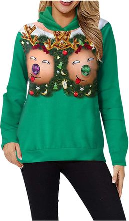 Generic Womens Christmas Hoodie, Funny Christmas Jumper, Womens Hoodie, Christmas Sweatshirt with Hood, Fashion with Christmas Motif, Ugly Print Hoodie, Ugly 