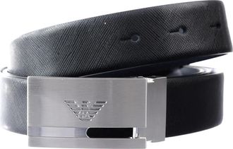 Emporio Armani Reversible Riem - Heren - Riemen - Zwart - ONE Size - Leer - Accessoires