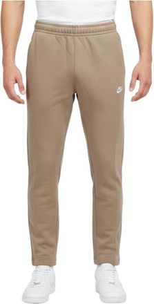 Nike Sportswear Club Open Hem French Terry Pants Asia Sizing Khaki Brown BV2714-247