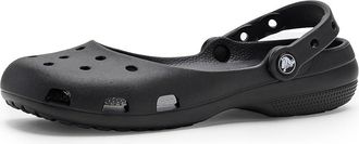Crocs Classic Ballet, Ballet Slippers Womens Slip-on Dress Shoes Black : 6 M, EVA