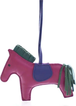 Herm&egrave;s 2017 Milo Lambskin Grigri Rodeo Bag Charm MM key chain - women - Lambskin - One Size - Purple