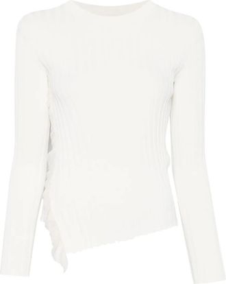 Alexander McQueen Asymmetrische top - Wit