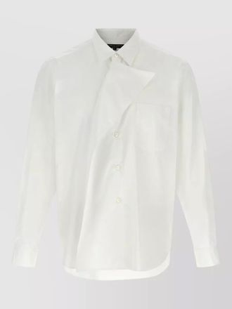 Comme Des Gar&ccedil;ons asymmetric panel cotton shirt