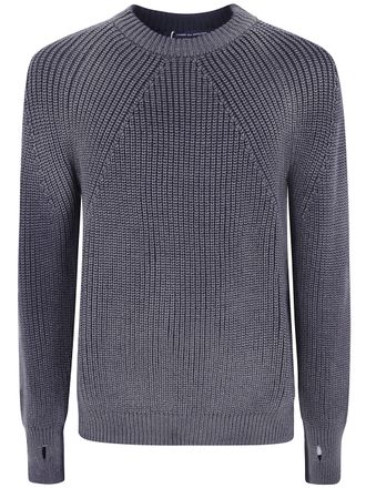 Comme Des Gar&ccedil;ons Bicolor Heavy Wool Round Neck Sweater