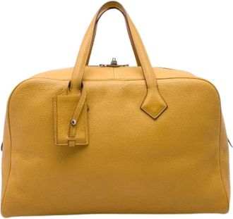 Herm&egrave;s Pre-owned Victoria Weekend Bag - - Pre-owned - Donna - Giallo - ONE SIZE
