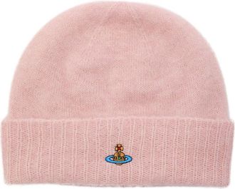 Vivienne Westwood Logo-embroidered Alpaca-blend Beanie - Pink - One Size