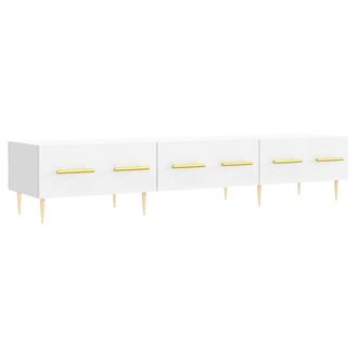 Berkfield Home TV Cabinet White 150x36x30 cm Engineered Wood | Size: 150 x 36 x 30 cm