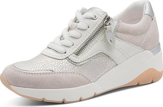 Jana Sneaker JANA, Damen, Gr. 37, wei&szlig;, Textil, Veloursleder, Schuhe Sneaker