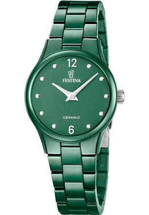 Festina Womens F20751-6 Ladies Ceramic Watch - Green - One Size