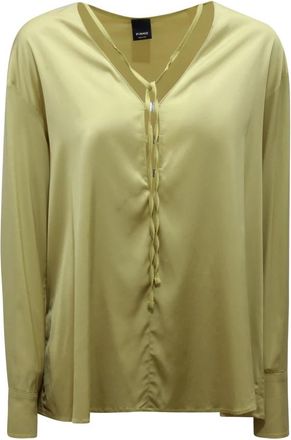 Pinko Fluido Fuoco Blusa T09 - Dames - Blouses - Groen - S - Overhemden