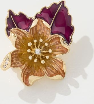 Talbots Fall Flower Brooch - Pretty Plum - 001 Talbots