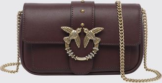 Pinko Love Bag Pocket Mini Crossbody Bag in Leather with Crystals and Studs