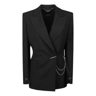 John Richmond Blazer Estructurado con Cadena Decorativa - Jackets - Mujer - Negro - 2XS