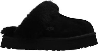 UGG Disquette Suede Slides - Dames - Pantoffels - Zwart - 37 EU - Wol - Schoenen