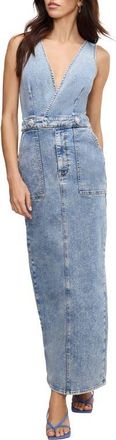 Good American Fit For Success Denim Maxi Dress in Indigo780 at Nordstrom, Size Medium