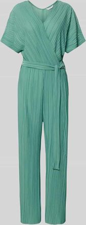 Zabaione Jumpsuit mit Plisseefalten und Bindeg&uuml;rtel Modell Pe44arl in Mint, Gr&ouml;&szlig;e XXL