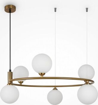 Maytoni Ring Plafón colgante globo moderno 6 luces latón G9 - Maytoni