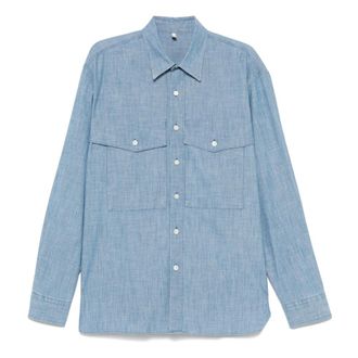 Sunflower Blauwe Note Shirt - Heren - Spijkeroverhemden - Blauw - S - Katoen - Overhemden