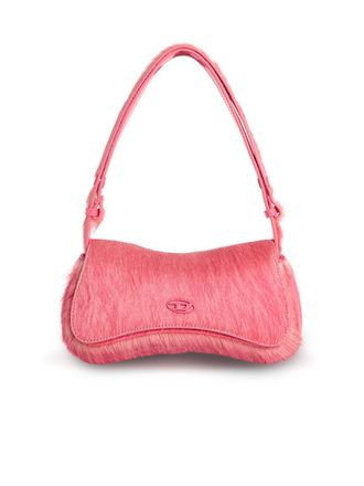 Diesel Spiel Pink Pony Hair Clutch