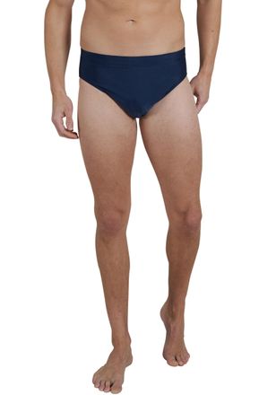 Ceceba Badeslip CECEBA Atlanta, Herren, Gr. 14 (6XL), N-Gr, blau (blau, dunkel, uni), Elasthan, Polyester, unifarben, Badehosen Badeslip, mit grossem Gr&ouml;ssen