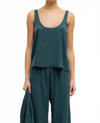 Leset Kim Scoop Tank Top In Spruce