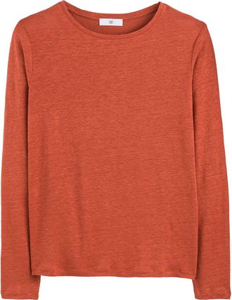 La Redoute Collections T-shirt in zuiver linnen, ronde hals