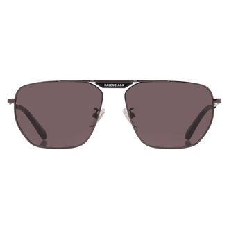 Balenciaga Grey Navigator Mens Sunglasses BB0298SA 001 61