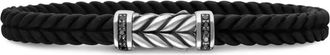 David Yurman Bracciale Chevron intrecciato in argento sterling (6mm)