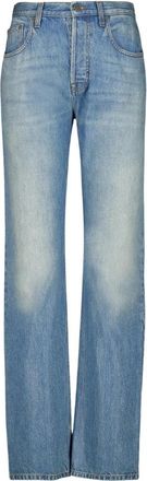 Gucci Katoenen spijkerbroek met zachte coating - Dames - Jeans - Blauw - Maat: W26 Katoen