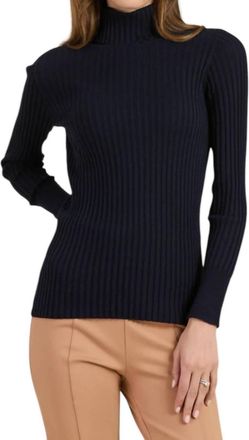 Tyler B&ouml;e Cotton Cashmere Rib Turtleneck Sweater In Black