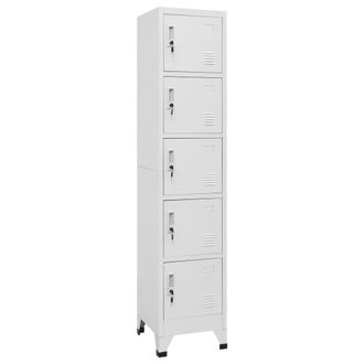 Berkfield Home Locker Cabinet Light Grey 38x40x180 cm Steel | Size: 38 x 40 x 180 cm