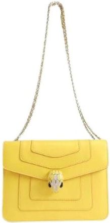 Bulgari Pre-owned Cross Body Bags, female, Yellow, Size: ONE SIZE Pre-owned Vintage Cross Body Bag