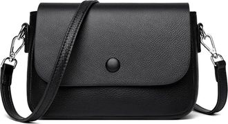 Generic Compatible For Genuine Leather Women Shoulder Crossbody Bags Womens Totes Handbags(Black)