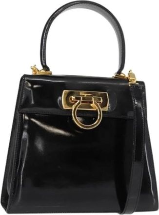 Ferragamo Pre-owned Handbags, female, Black, Size: ONE SIZE Pre-owned Handbag