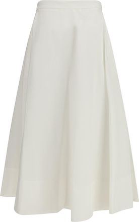 Cruna Womens Skirt Full-Length White Cotton