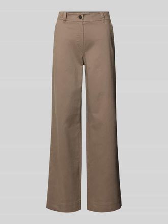 Marc O'Polo Straight Leg Hose aus Baumwoll-Mix in Taupe, Gr&ouml;&szlig;e 34