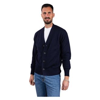 Gran Sasso Super Geelong Cardigan - male - Gran Sasso - Cardigans - Blue - 2XL - Knitwear