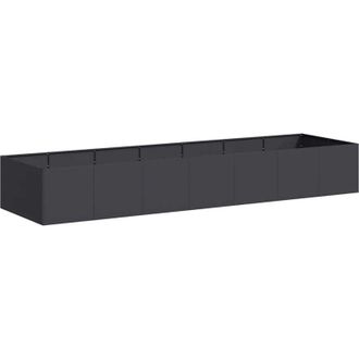 vidaXL Jardinera De Acero Laminado En Fr&iacute;o Negro 280x80x40 Cm Vidaxl