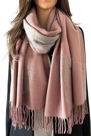 The Accessory Co. Cashmere Tree Life Blanket Scarf Gift - GIFT BOXED SCARF - Women Pashmina Shawl, Winter Scarves Women, Large Long Scarf, Warm Scarf, Tree of Life Prin