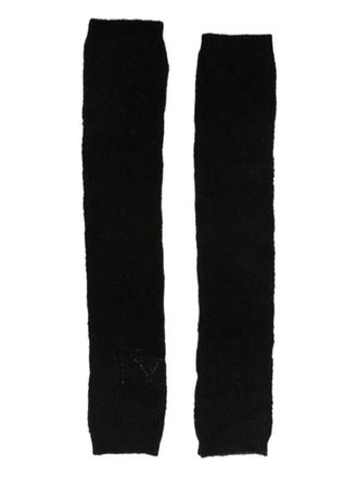 P.A.R.O.S.H. textured-knit gloves - women - Fabric - One Size - Black