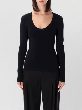 Stella McCartney fine-knit slim-fit scoop-neck long-sleeve top