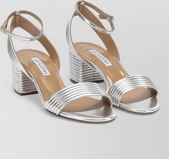 Aquazzura sundance 50 mm block heel ankle strap sandals