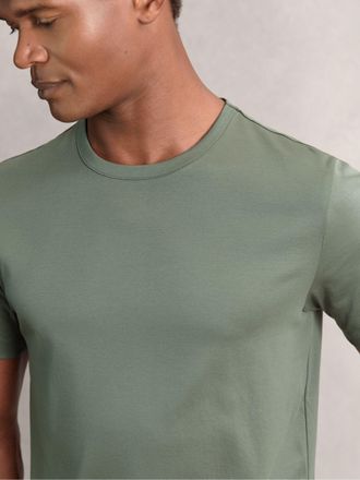 Reiss Kale Green Air-water Cotton Tailored-fit T-shirt, XL