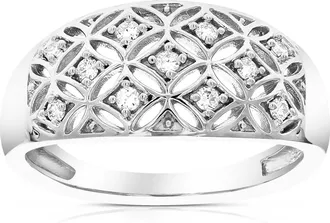 Vir Jewels 1/6 cttw Lab Grown Diamond Ring in Sterling Silver For Women