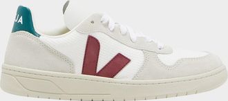 Veja V 10 Logo Suede Low-Top Sneakers