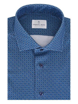 Emanuel Berg patterned shirt - Blauw