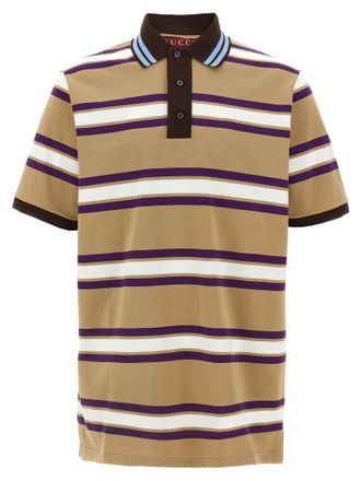 Gucci Multicolor Cotton Polo Mens Shirt