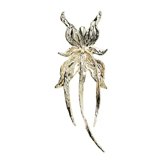 Patrizia Pepe Patrizia Pepe, Brooches, female, Yellow, Size: ONE SIZE Metallic Petals Brooch