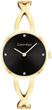 Calvin Klein Reloj de pulsera de acero chapado en oro